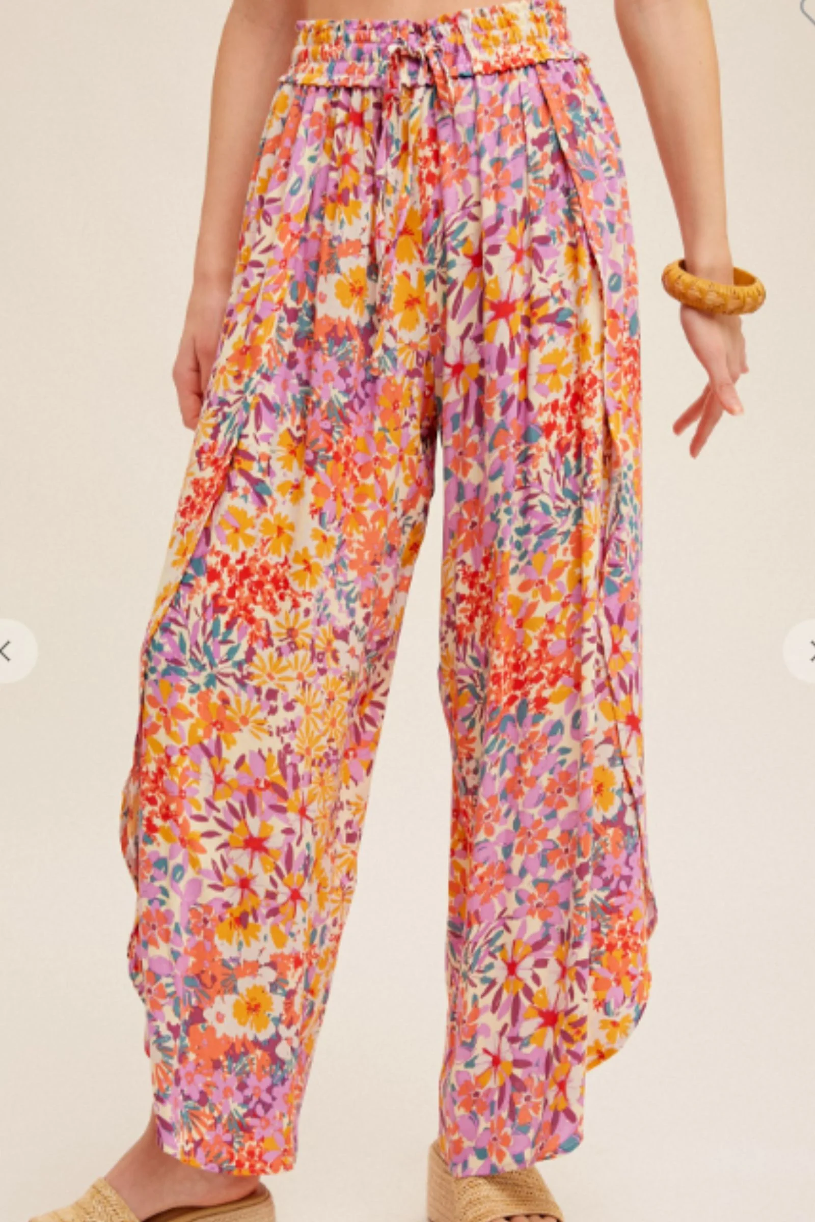 PRE-ORDER Periwinkle Tulip Open Hem Wide Leg Pants shipping apx 4/30