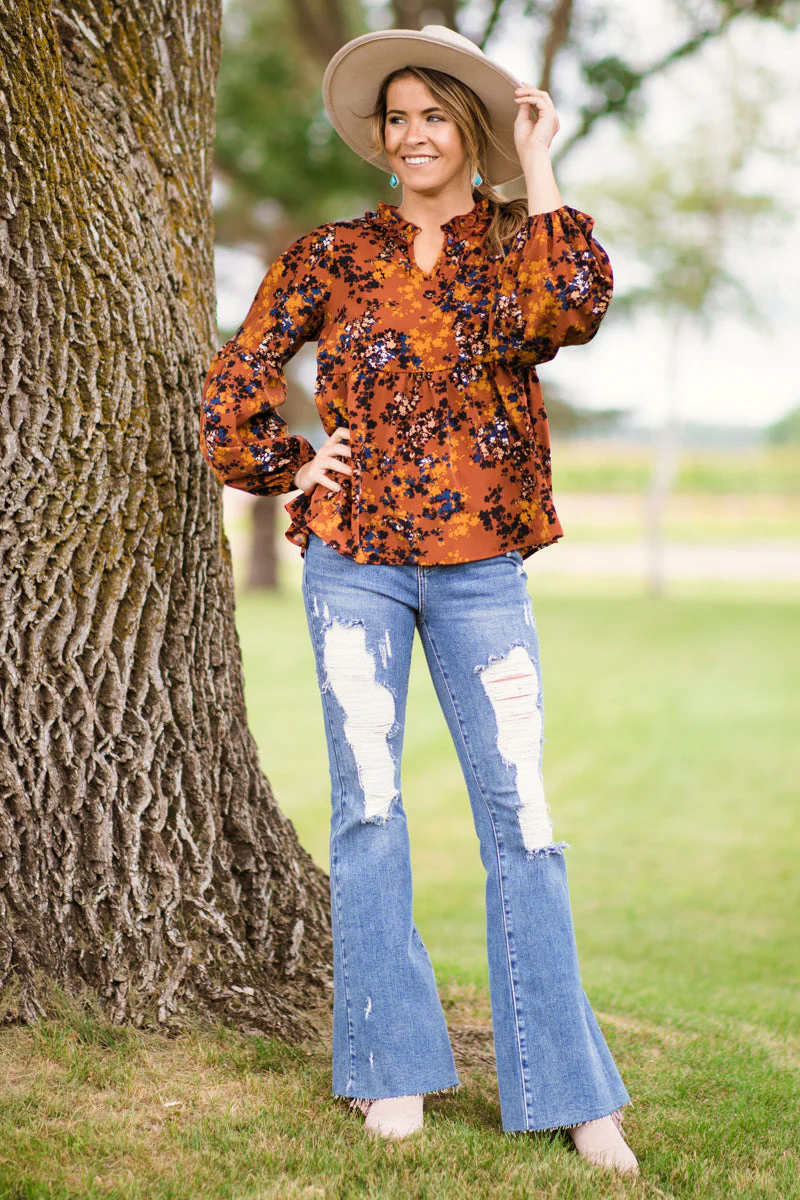 Judy Blue High Waist Distressed Flare Jeans