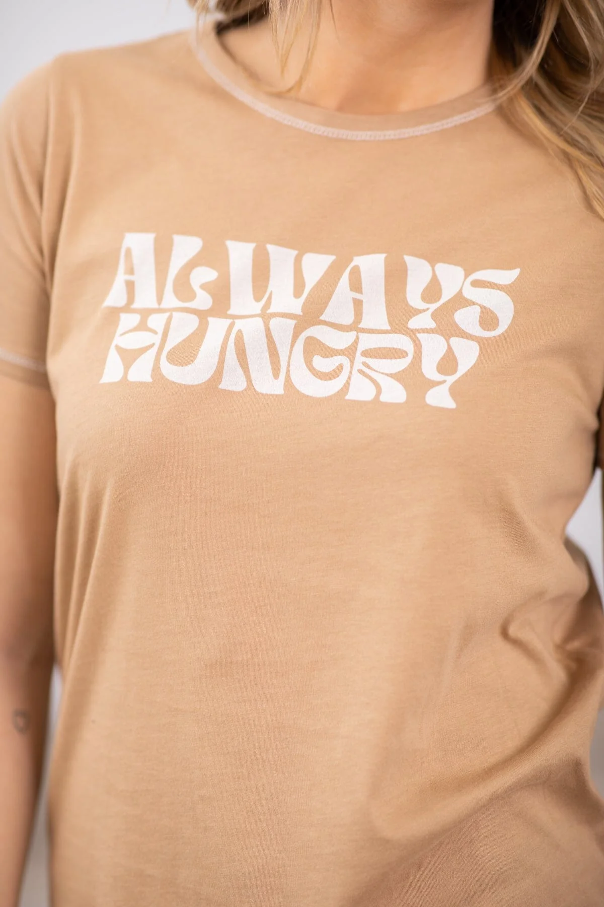 Tan Always Hungry Graphic Tee